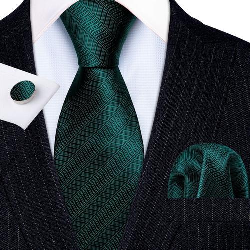 Cravate De Luxe Vert Solide 100% Soie,Cadeaux Pour Hommes,Costume D... on Productcaster.