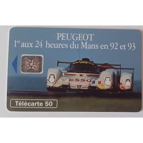 Telecarte 50 Unités - Peugeot 1er Aux 24 Heures Du Mans En 92 Et 93 on Productcaster.