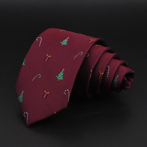 Cravate De Noël Imprimée Rouge Et Bleu,7cm,Nouveauté,Motif Arbre De... on Productcaster.