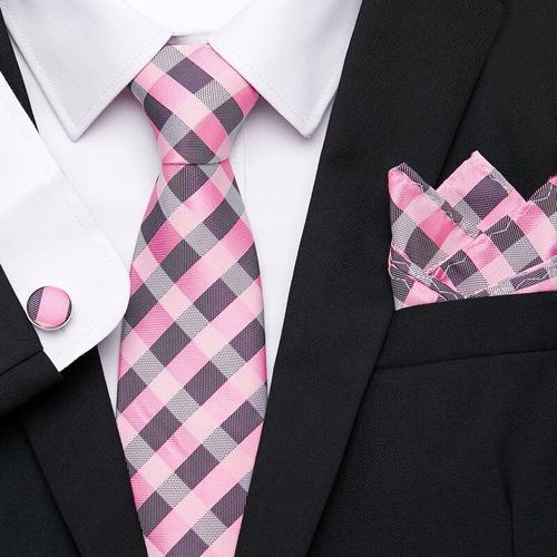 Ensemble Cravate + Hanky + Boutons De Manchette En Soie Pour Hommes... on Productcaster.