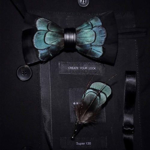 Broche Et N¿Ud Papillon En Plumes Naturelles Pour Homme Coffret Cad... on Productcaster.