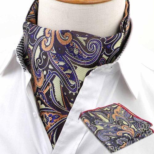 Hommes Cravate Poche Carré Ensemble Formel Cravate Mouchoir Ascot S... on Productcaster.