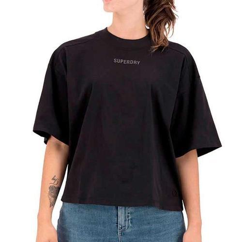 T-Shirt Noir Femme Superdry Tech Boxy on Productcaster.