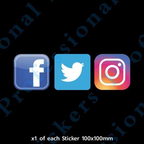 Icônes De Médias Sociaux Facebook, Instagram, Twitter Shop, Van, Vo... on Productcaster.