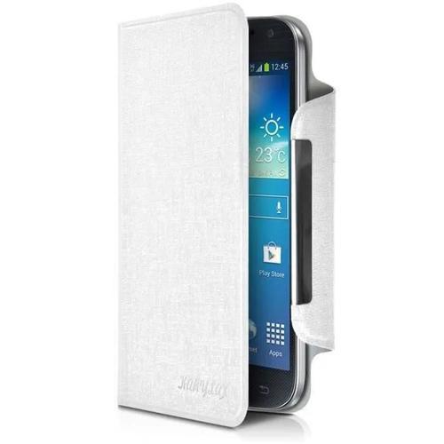 Etui à Rabat Universel L Couleur Blanc pour Meizu 15 Lite on Productcaster.