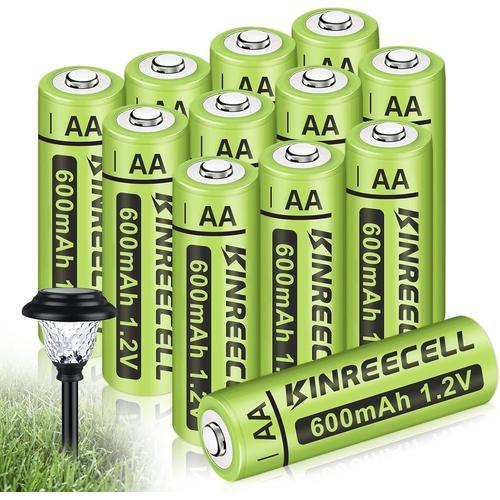 Batteries Rechargeables Aa, Batteries Solaires Ni-Mh Double A À Cap... on Productcaster.