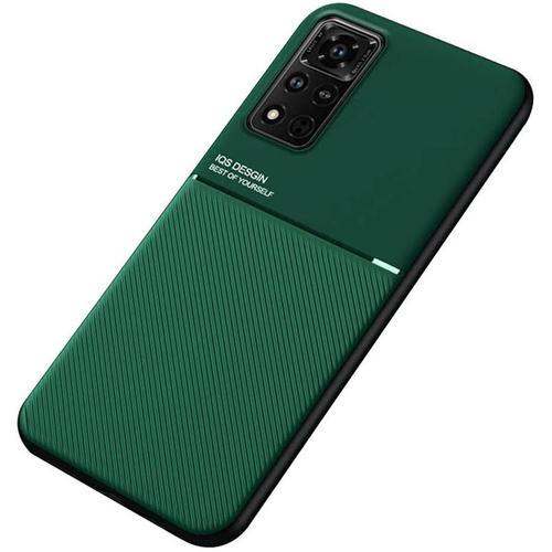 Coque Housse Étui Plaque De Métal Intégrée Pour Honor V40 - Vert on Productcaster.