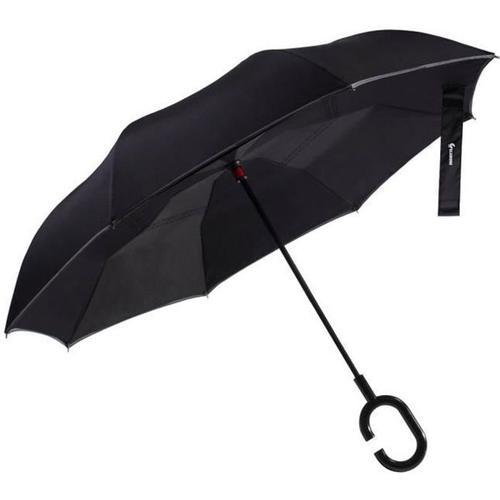 Parapluie Inverse Canne Noir Double Couche Mains Libres Poignée C A... on Productcaster.