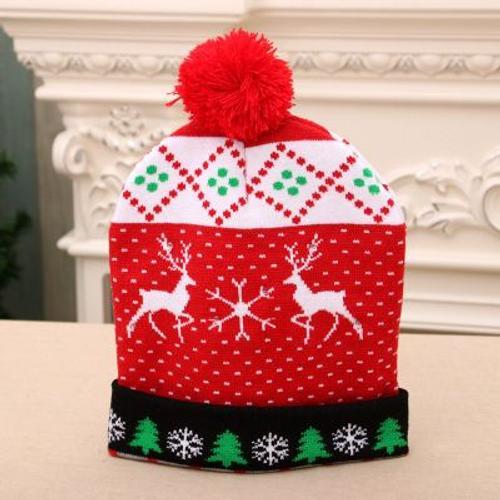 Chapeau De Noël Tricoté Coloré Pour Enfants Et Adultes, Casquette T... on Productcaster.