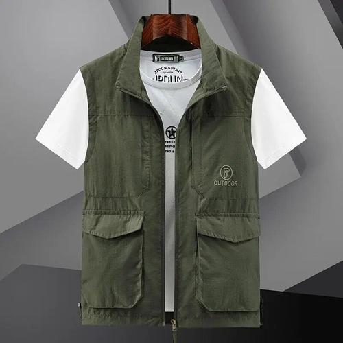 Gilets De Travail En Plein Air Pour Hommes,Gilet Cargo Léger,Séchag... on Productcaster.