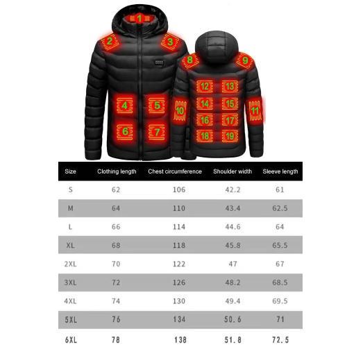 Veste Chauffante Électrique Unisexe,Veste Thermique Chaude,19 Zones... on Productcaster.