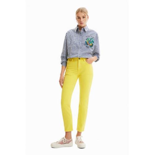 Desigual - Jean Droit, Jaune on Productcaster.