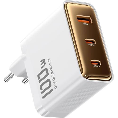 Chargeur Usb C, Chargeur Gan 3 Ports Multiples Avec Usb-C Et Usb-A,... on Productcaster.