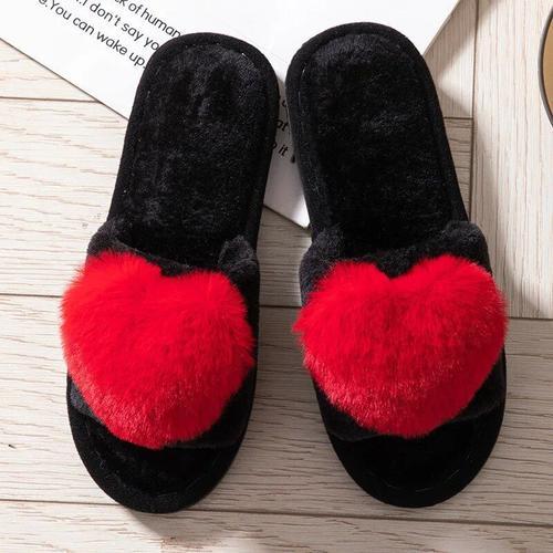 Chaussons D'intérieur Chauds Pour Femmes,Motif De C?ur Mignon,Non A... on Productcaster.