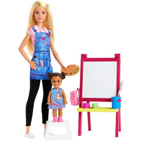 Barbie Métiers - Coffret Barbie Professeure D'art on Productcaster.