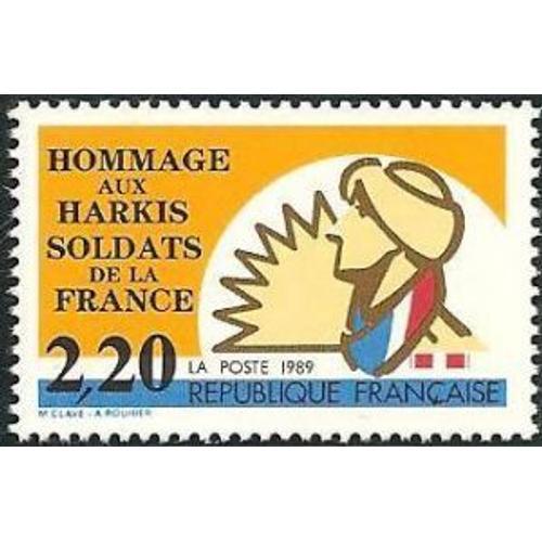 Timbre France 1989, Neuf - Hommage Aux Harkis Soldats De La France ... on Productcaster.