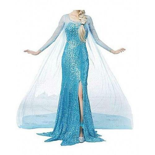 Adulte Femmes Cosplay Reine Des Neiges Et Des Glaces Elsa Costume C... on Productcaster.