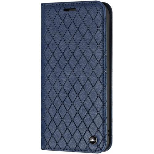 Coque Pour Iphone 15, Texture De Grille Pu Leather + Decoration Ron... on Productcaster.