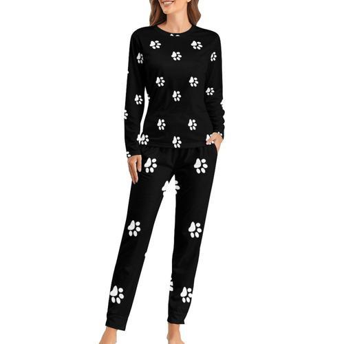 Pyjama Imprimé Chien Pour Femme,Pattes Et Os De Teckel,Doux,Imbibé ... on Productcaster.