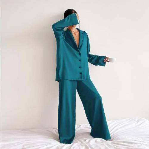 Ensemble De 2 Pièces Pour Couple,Pyjama,Couleur Unie,Vêtements De N... on Productcaster.