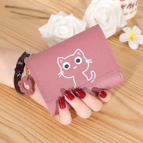 Portefeuille à motif de chat mignon pour femmes,porte-cartes de poc... on Productcaster.