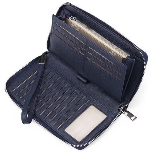 Portefeuille anti-vol en cuir PU pour femme,porte-cartes,multi-posi... on Productcaster.