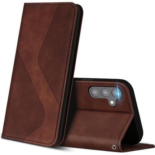 Coque Pour Samsung Galaxy S23 Plus, Premium Étui Housse En Cuir De ... on Productcaster.