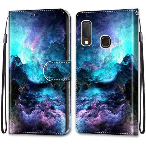 Coque Pour Samsung Galaxy A20e, Premium Étui Housse En Cuir De Prot... on Productcaster.