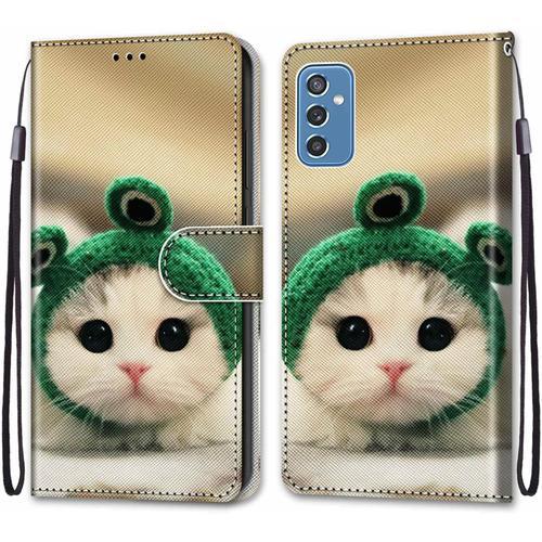 Coque Pour Samsung Galaxy M52 5g, Premium Étui Housse En Cuir De Pr... on Productcaster.