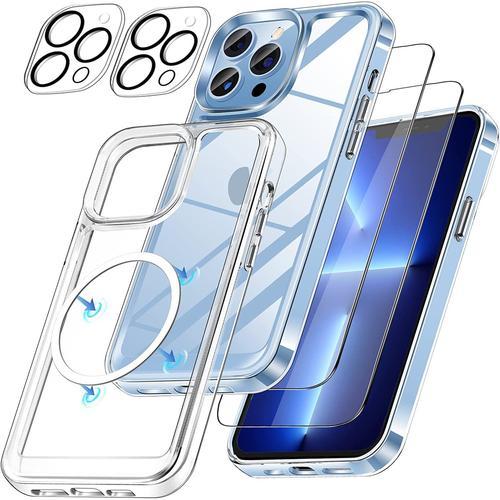 5 En 1 Coque Pour Iphone 13, Magnétique Avec 2 Protections D'écran ... on Productcaster.