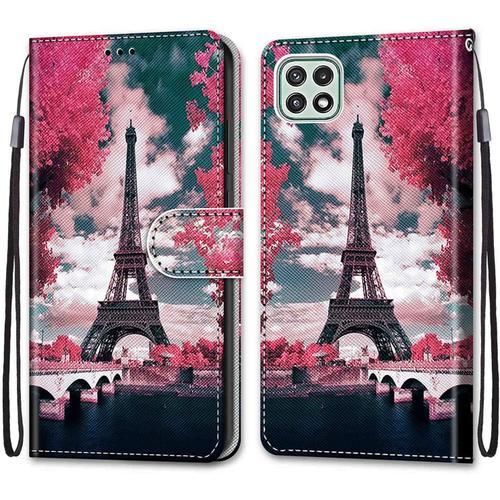 Coque Pour Samsung Galaxy A22 5g, Premium Étui Housse En Cuir De Pr... on Productcaster.