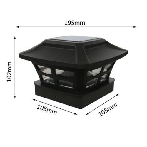 2 Pcs Solaire Clôture Post Lampadaire Head Light Garden Light Post ... on Productcaster.