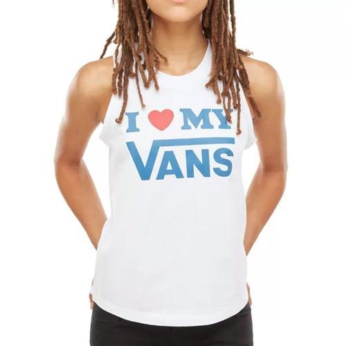 Débardeur Blanc Femme Vans Love on Productcaster.