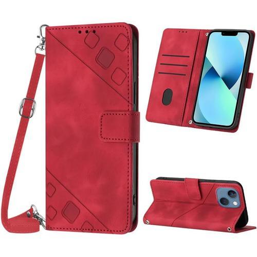 Coque Pour Iphone 14 6,1 Pouce , Pu Leather Flip Portefeuille Étui ... on Productcaster.