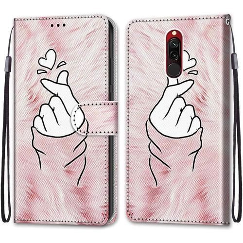 Coque Pour Xiaomi Redmi 8, Etui En Cuir Pu Portefeuille Housse Coqu... on Productcaster.