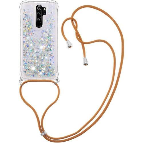 Lanyard Housse Pour Xiaomi Redmi Note 8 Pro Coque, Bling Liquide Pa... on Productcaster.