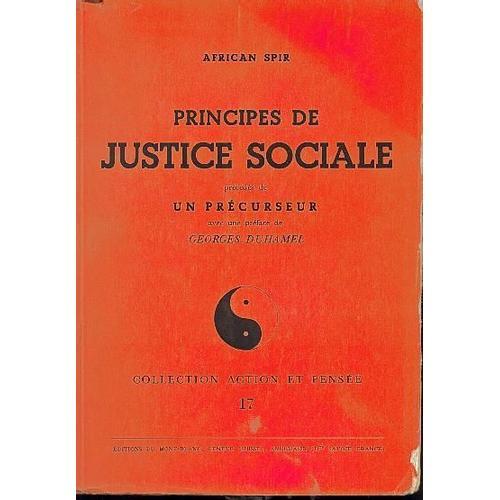 Principes De Justice Sociale Précédés De Un Précurseur Avec Une Pré... on Productcaster.