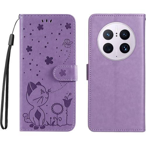 Coque Pour Huawei Mate 50 Pro, Etui Portefeuille En Cuir Pu Flip Po... on Productcaster.