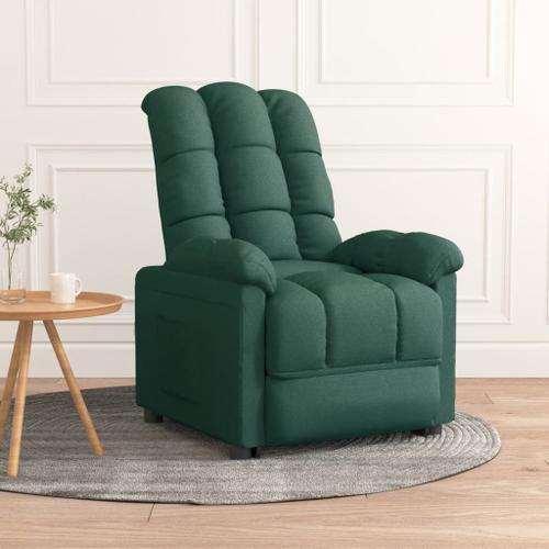 Vidaxl Fauteuil Inclinable Vert Foncé Tissu on Productcaster.