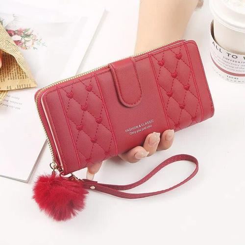 Portefeuille long en cuir PU pour femme,porte-cartes,grande capacit... on Productcaster.