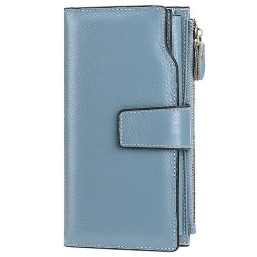 Portefeuille multi-cartes en cuir véritable pour femme,cuir de vach... on Productcaster.