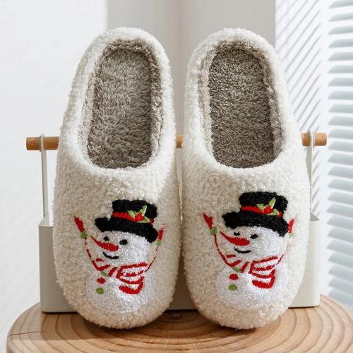 Chaussons De Noël Mignons Pour Femmes,Bonhomme De Neige D'hiver,Mai... on Productcaster.