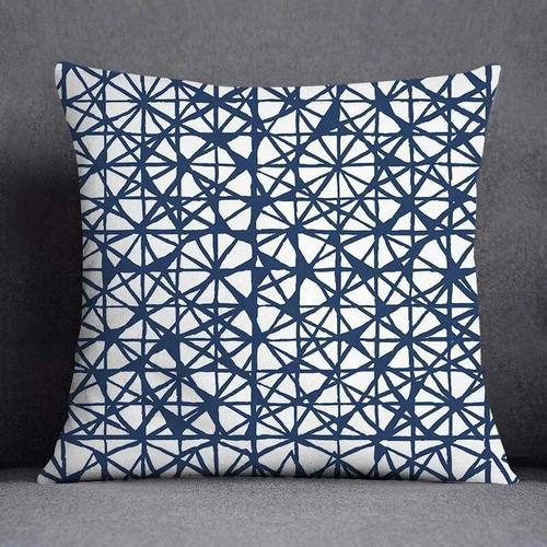 Juste De Coussin Décorative À Motif Bleu,Taie D'oreiller À Rayures ... on Productcaster.