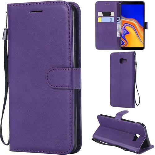 Samsung Galaxy J4+ Plus Coque Faux Cuir Magnétique Flip Folio Houss... on Productcaster.