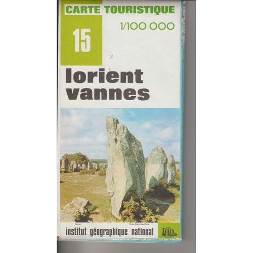 Carte Ign 1/100 000 Lorient Vannes 15 on Productcaster.