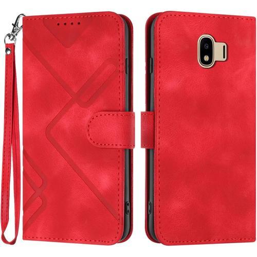 Coque Pour Galaxy J4 2018, Etui Protection Housse Premium En Cuir P... on Productcaster.