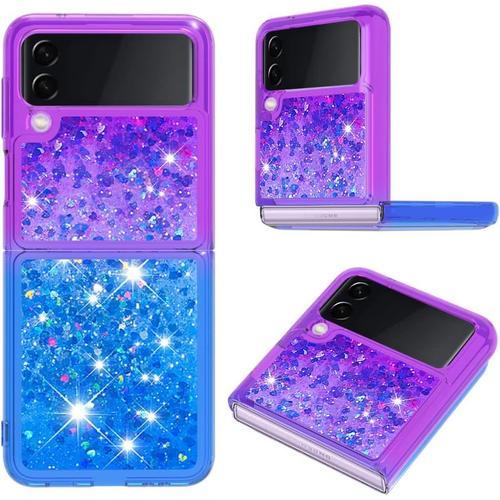 Pour Samsung Galaxy Z Flip 3 5g Silicone Coque, Glitter Amour Liqui... on Productcaster.