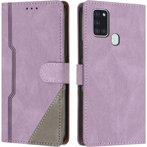 Coque Pour Samsung Galaxy A21s, Housse Etui Portefeuille Cuir Multi... on Productcaster.