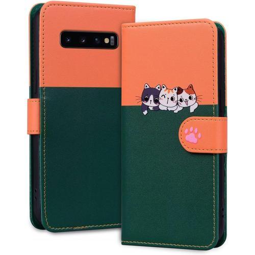 Miagon Pour Samsung Galaxy S10 Plus Coque,Etui Mignon Chien Chat Mo... on Productcaster.