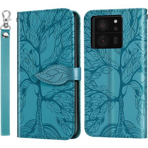 Coque Xiaomi 13t 5g/Xiaomi 13t Pro Arbre En Relief Housse En Cuir P... on Productcaster.